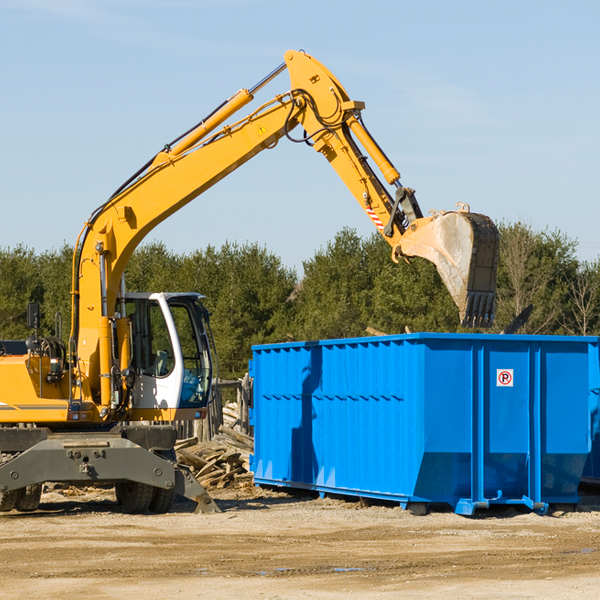 can i rent a residential dumpster for a construction project in Dows